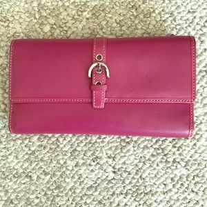 Pink leather Coach wallet
